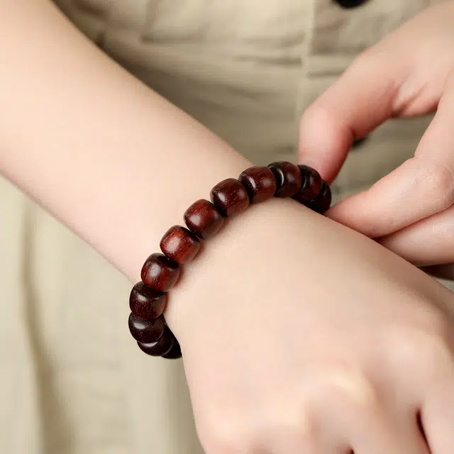 三檀小舍 新中式老料工艺佛珠高油高密本命好运财源滚滚文玩佛珠 檀木 手串 男女同款情侣款