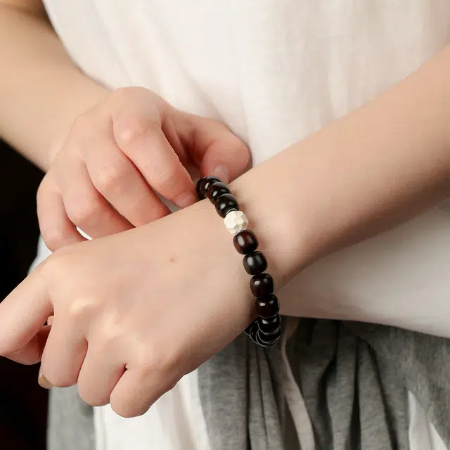 三檀小舍 国风国潮新中式 无相文玩盘玩绕指柔 紫檀属 手串 男女同款情侣款