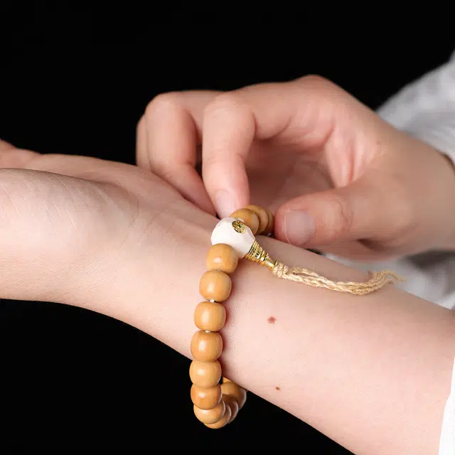 三檀小舍 招财好运新中式国潮平安如意高升转运纳福佛珠盘玩文玩小众高级#好运 猴头核桃 手串 男女同款情侣款