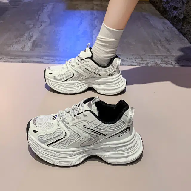 运动休闲厚底增高百搭轻便个性时尚 减震防滑透气 低帮 老爹鞋 女款