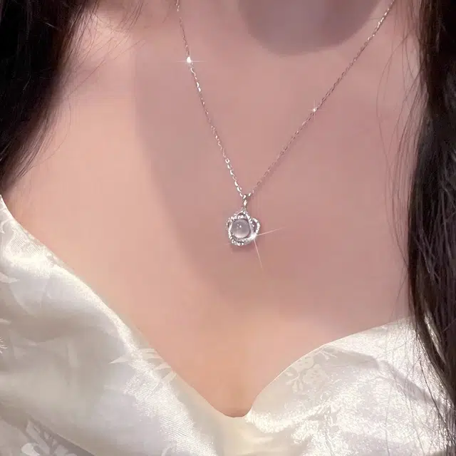 【真银｜优质玉髓】 奥斯坦汀 高透轻奢高级感百搭时尚气质锁骨链 玉髓 项链 女款