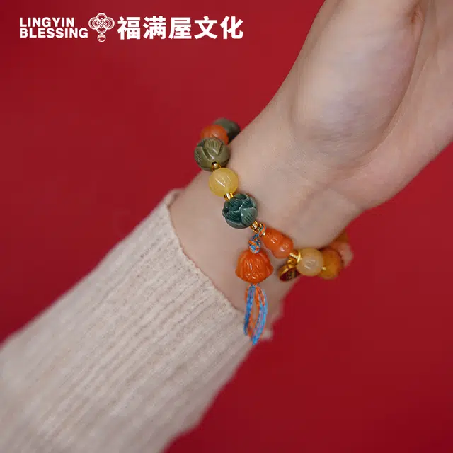 【灵隠景区直发 已过香】 西子童话 福禄平安莲花#好运#好运 菩提子/菩提籽 手串 女款