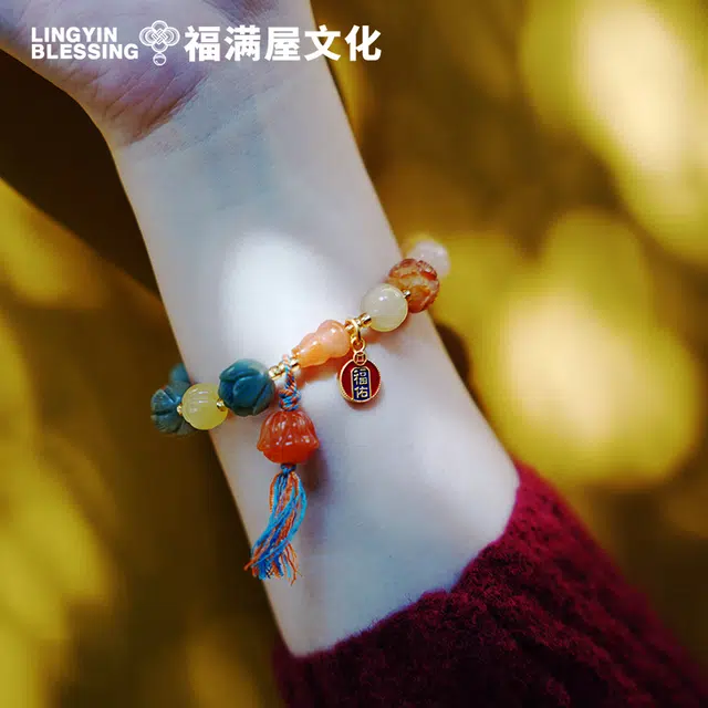 【灵隠景区直发 已过香】 西子童话 福禄平安莲花#好运#好运 菩提子/菩提籽 手串 女款