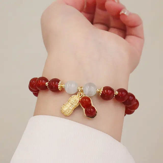 蒂尼诗 好事花生两世欢经典国风轻奢 玛瑙 手串 女款