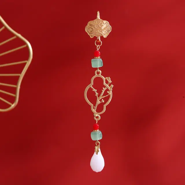 圣所 梅雪争春 新中式旗袍压襟古风胸针汉服茶服流苏复古国潮风手工 挂件 女款