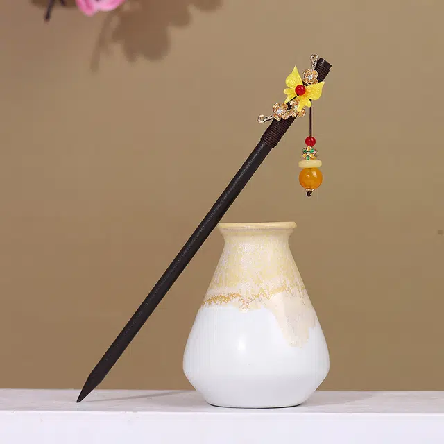 半听曲 圣所 流苏步摇新中式 木 发簪 女款