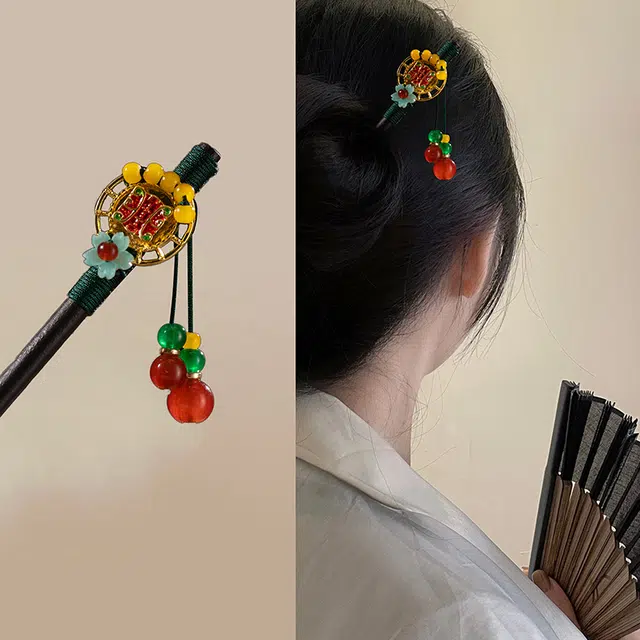 圣所 染浮华流苏步摇新中式国风手工 发簪 女款