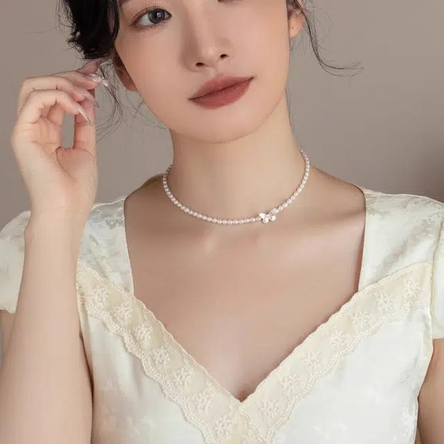 素 清冷感轻奢仙气蝴蝶小众设计 百搭高级感 合金 项链 女款