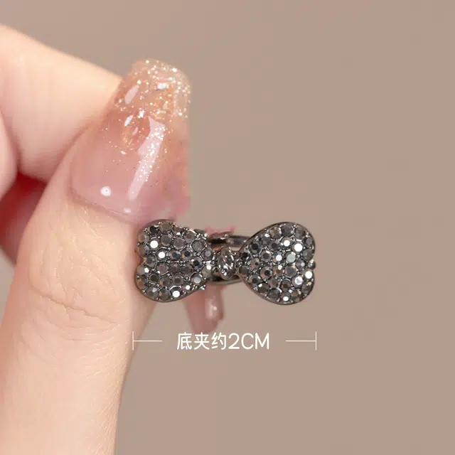 素 蝴蝶结高级感前额碎#好运 合金 发夹 女款