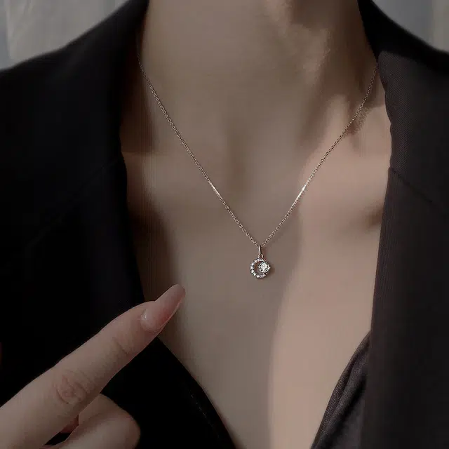 素 星星月亮气质优雅高级感潮小众轻奢 合金 项链 女款