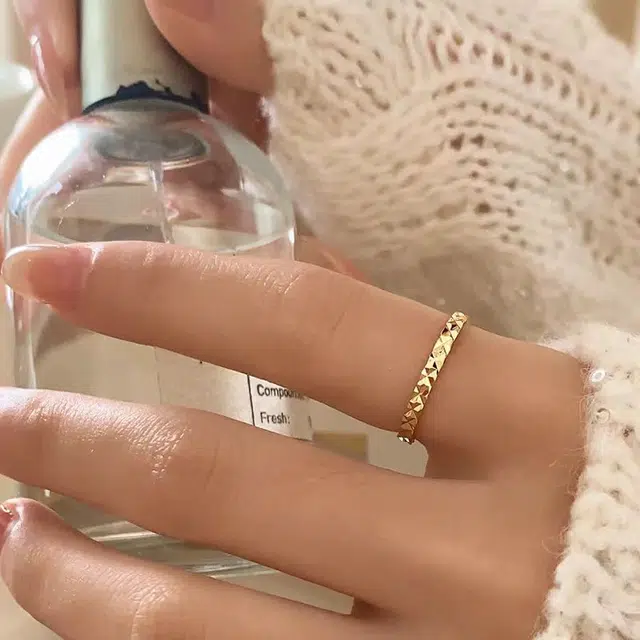 素 光面素圈简约指戒 合金 戒指 男女同款情侣款