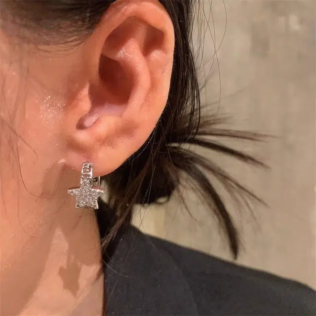 素 高级感小众设计潮 合金 耳环 男女同款情侣款