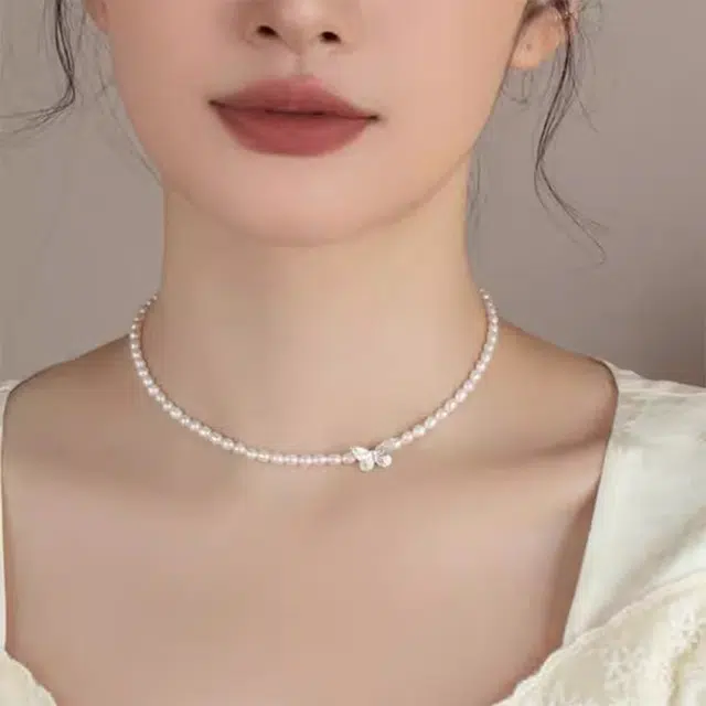 素 清冷感轻奢仙气蝴蝶小众设计 百搭高级感 合金 项链 女款