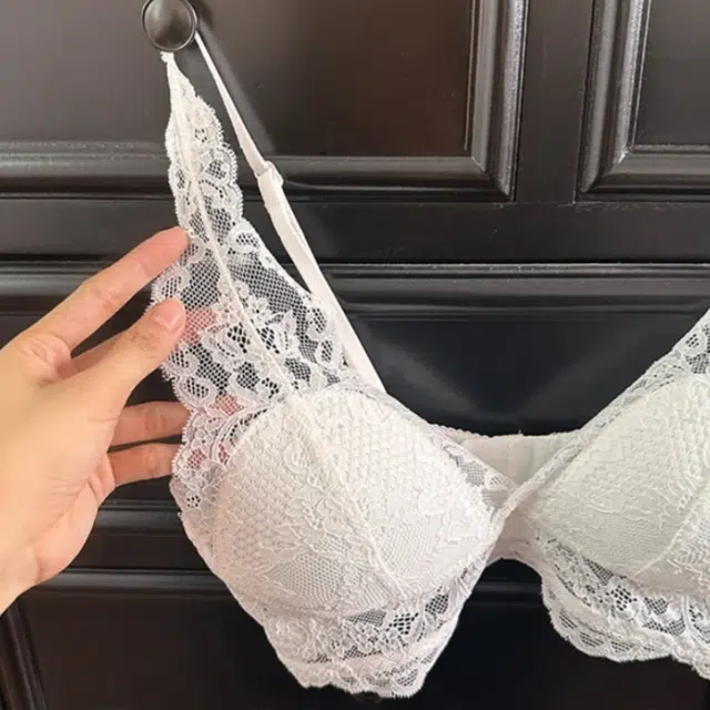 水中花 蕾丝内搭法式性感纯欲薄款大胸显小收副乳美背聚拢文胸 女款