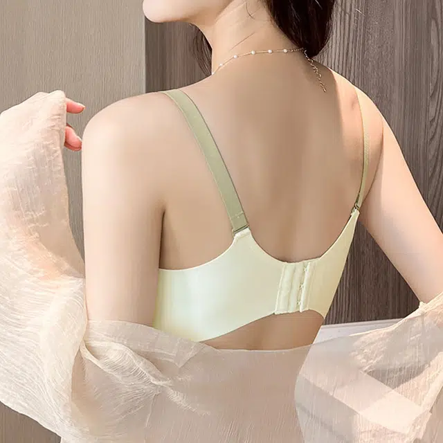 水中花 薄款无钢圈小胸聚拢无痕文胸 女款 香槟色