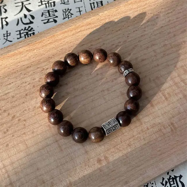 金瑞邦 简单百搭 显白精致 小众设计 高级感 精准桃花 水逆退散 上岸考研学生 新中式国潮 文玩 #好运 金丝檀木 手串 男女同款情侣款