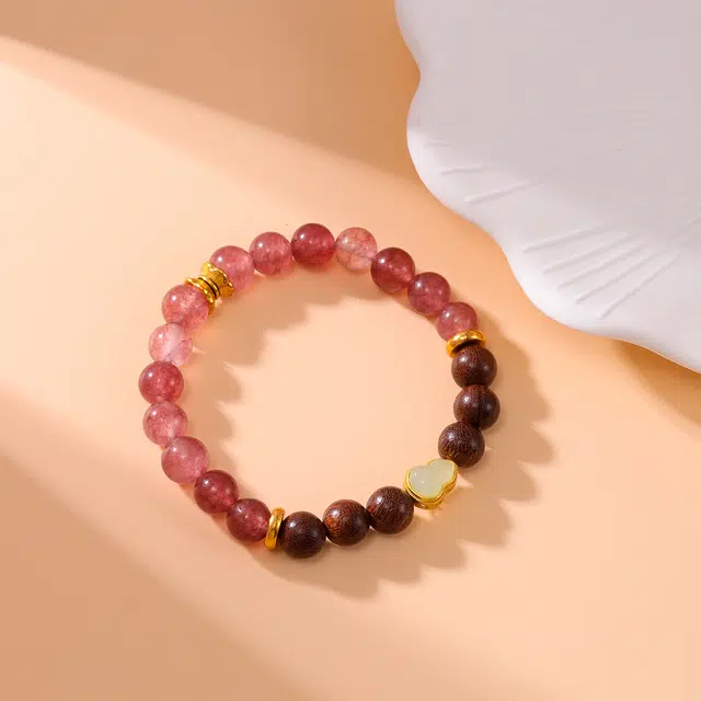 金瑞邦 【赠线香】简单百搭 显白精致 小众设计 新中式国潮 文玩 转运 开运水葫芦 精准桃花#好运 金丝檀木 手串 男女同款情侣款