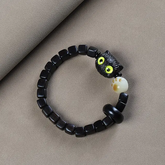 金瑞邦 简单百搭 显白精致 单圈 上岸考研学生 水逆退散 小众设计 跑环 猫猫 高级感 精准桃花 可爱#好运 黑檀 手串 男女同款情侣款