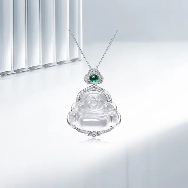 金瑞邦 简单百搭 新中式国潮 显白精致 小众设计 高级感 弥勒佛 笑脸佛公 精准桃花 水逆退散 上岸考研 玉髓 项链 女款