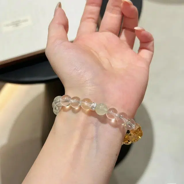 金瑞邦 简单百搭 显白精致 心动 招财进宝 转运来福 小众设计 高级 平步青云感 轻奢大方【赠线香】 水晶 手串 女款