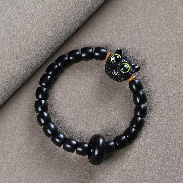 金瑞邦 简单百搭 显白精致 单圈 上岸考研学生 水逆退散 小众设计 跑环 猫猫 高级感 精准桃花 可爱#好运 黑檀 手串 男女同款情侣款