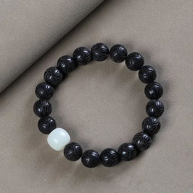 金瑞邦 简单百搭 显白精致 莲花 转运珠 小众设计 高级感 上岸考研 水逆退散 新中式国潮 文玩 精准桃花#好运 黑檀 手串 男女同款情侣款