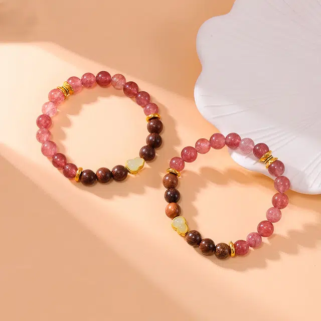 金瑞邦 【赠线香】简单百搭 显白精致 小众设计 新中式国潮 文玩 转运 开运水葫芦 精准桃花#好运 金丝檀木 手串 男女同款情侣款