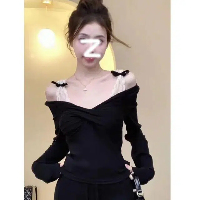 依钗 绝美设计感假两件时尚长袖内搭针织衫 女款
