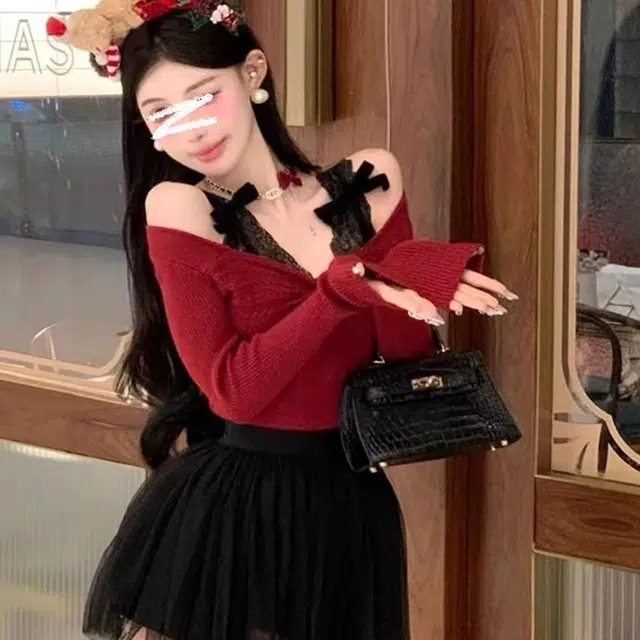 依钗 绝美设计感假两件时尚长袖内搭针织衫 女款