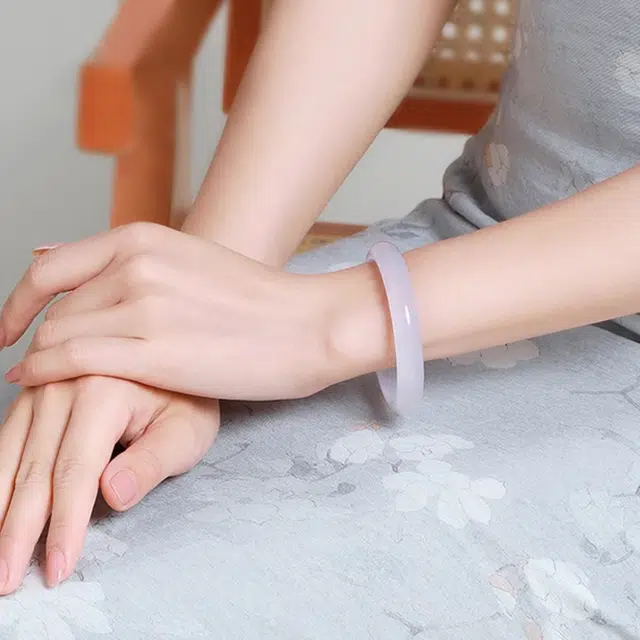 盈满堂 新中式国风带浅紫 玉髓 手镯 女款