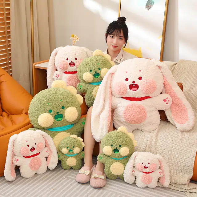 公主恋人 软萌棉花兔子恐龙布娃娃 玩偶 毛绒公仔