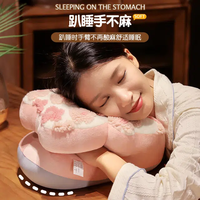 公主恋人 卡通羊羔绒冰丝午睡枕 玩偶周边