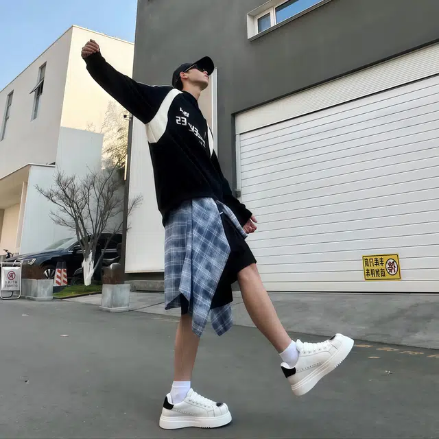 超纤皮 个性喷绘厚底增高舒适时尚百搭 低帮 板鞋 男款