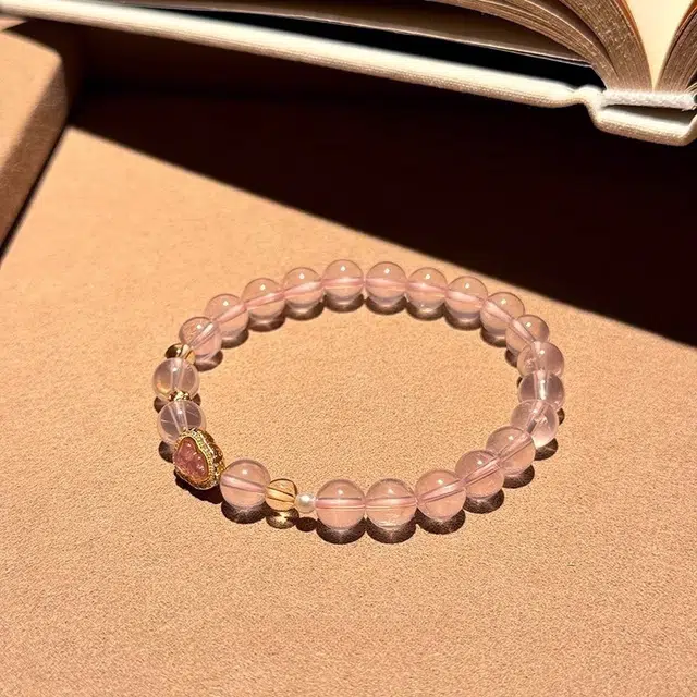 施洛尼 粉晶葫芦 新中式复古清冷感小众精致轻奢高级原创设计 国潮时尚百搭显白优雅可调节天然 粉水晶 手串 女款