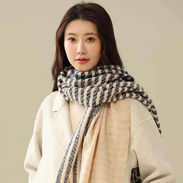 匹克 日系休闲 加厚保暖流苏 绒线围巾 男女同款情侣款