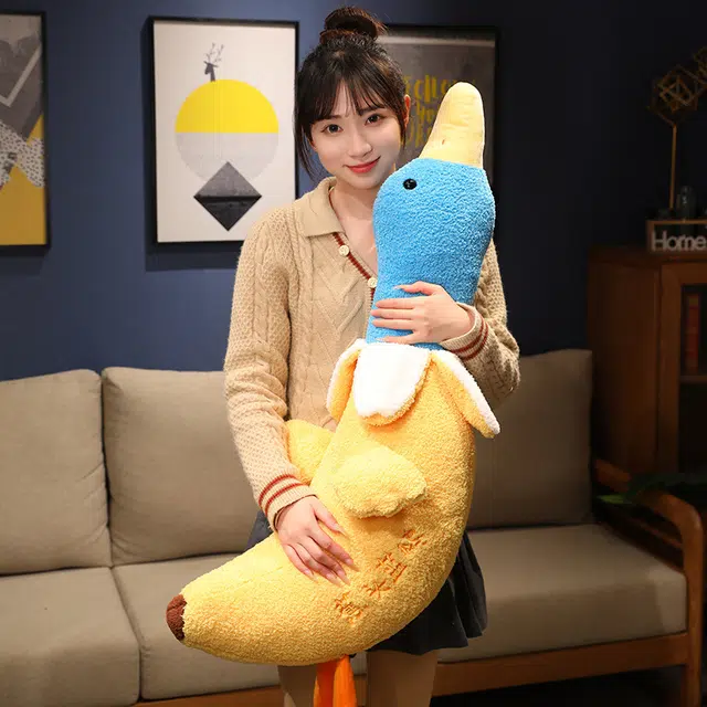 雄俊 创意谐音梗“蕉头蓝鹅“趣味可爱搞怪 玩偶 毛绒公仔