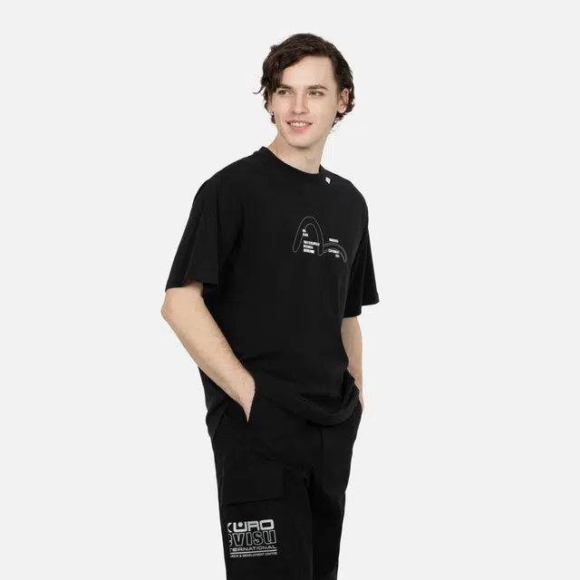 EVISU AW23 Logo Print Crewneck T-Shirt