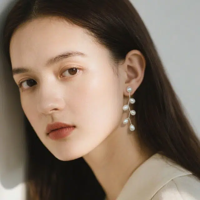 清野集 安东尼法式复古手工绕线 淡水珍珠 耳环 女款