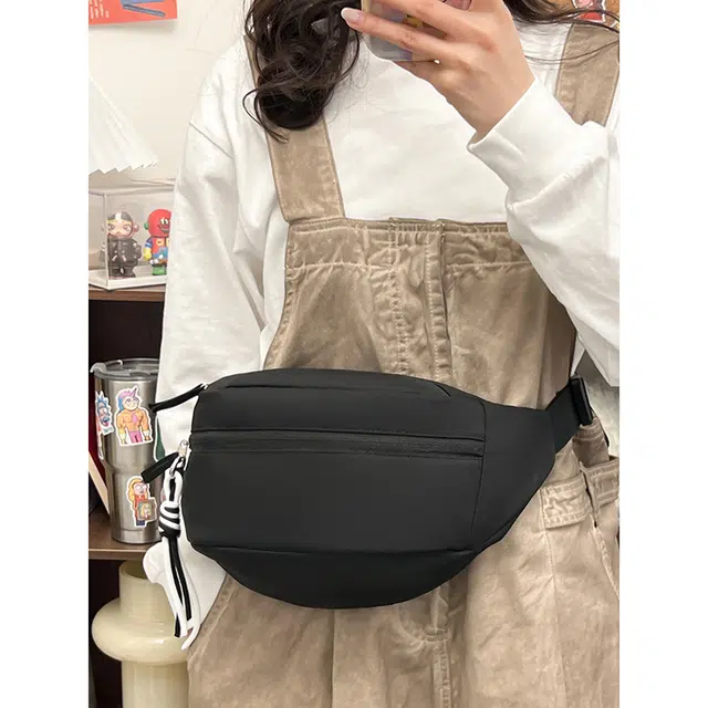 宝琳卡 时尚简约潮流 尼龙 胸包 男女同款情侣款 黑色/黄深蓝拼色/蓝色/粉色/黄蓝拼色