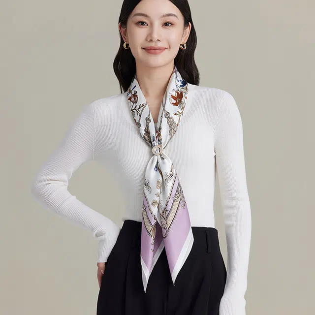 上海故事 巴黎印记印花柔软顺滑体感温润透气润肤百搭 丝巾 女款
