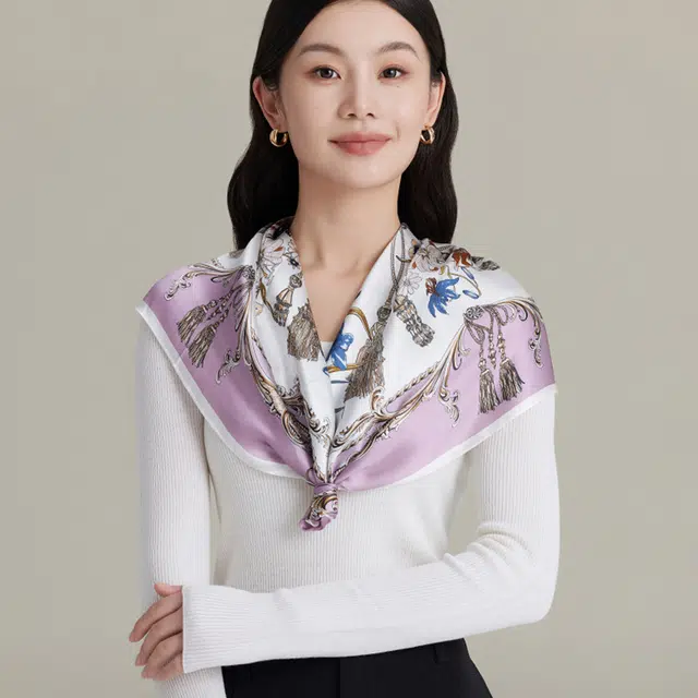 上海故事 巴黎印记印花柔软顺滑体感温润透气润肤百搭 丝巾 女款