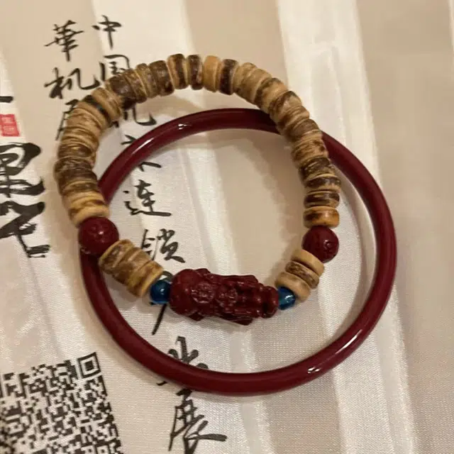 水贝之星 貔貅转运珠 国潮复古新中式精致霸气吞金兽细圆条招财转运个性文玩叠戴手饰 琉璃 手镯 男女同款情侣款
