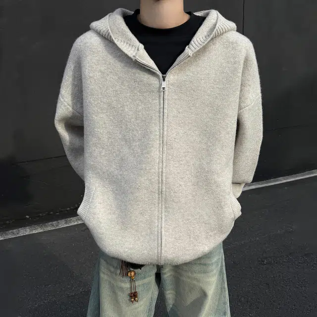 帝狼牛 美式复古慵懒风连帽开衫外套 柔软舒适 适合情侣日常通勤卫衣 男女同款