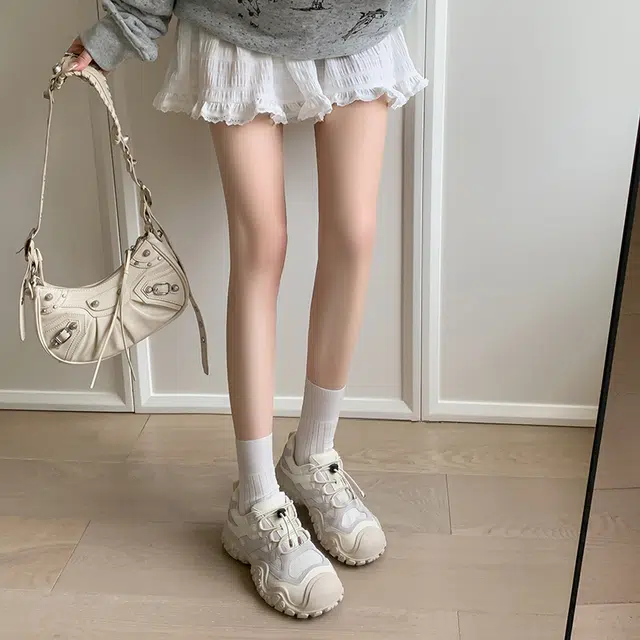 生活休闲甜美时尚透气松糕底百搭少女鞋 低帮 老爹鞋 女款