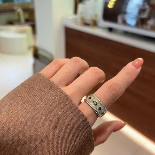 都爵 轻奢宫廷风多巴胺 意大利风格工艺复古典雅 设计小众精致 铜 戒指 女款
