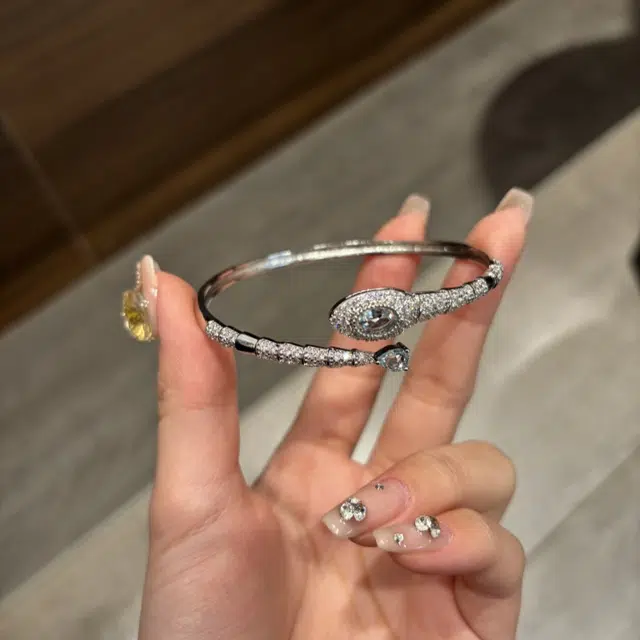 都爵 仙女风款小灵蛇形 高雅气质优雅小众设计高级感开口个性 铜 手镯 女款