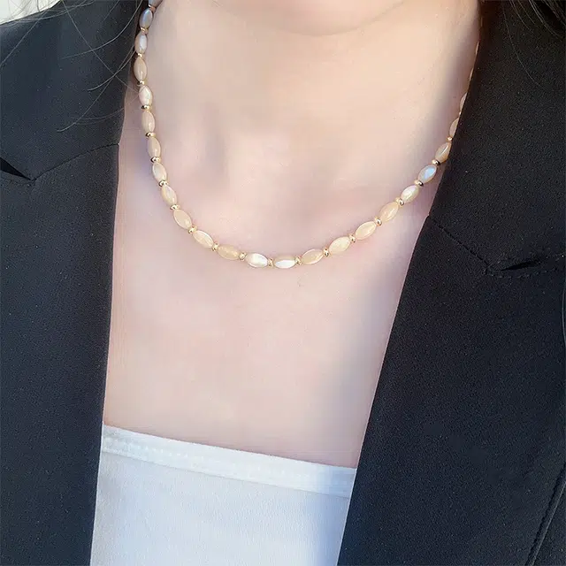 都爵 夏日气质贝壳串珠 轻奢小众设计款高级感 项链 女款