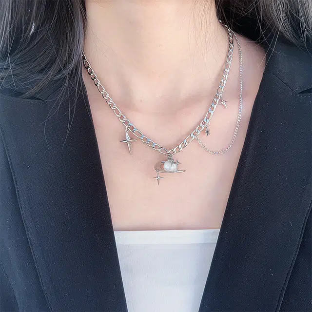 都爵 轻奢小众设计感 钛钢 项链 女款