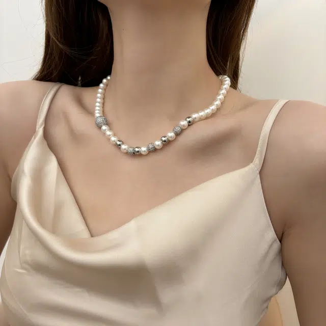 都爵 圆珠欧美气质优雅个性轻奢锁骨链小众高级感锆石闪闪发光 人造珍珠 项链 女款