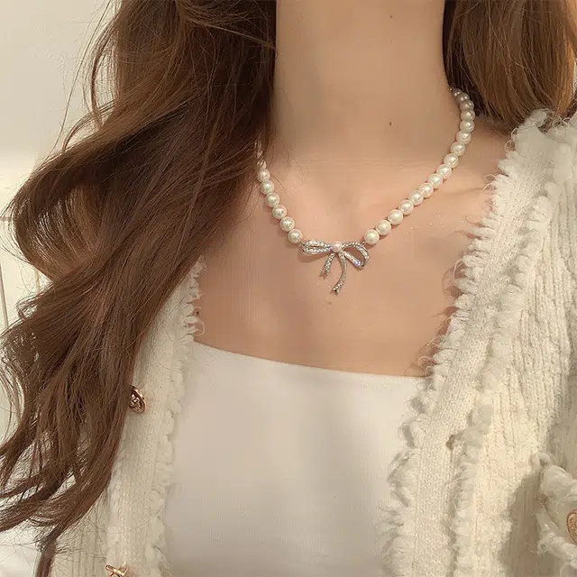 都爵 轻奢高级蝴蝶结精致 锆石 项链 女款